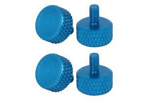 Computer PC Graphics Card Flat Head Knurled Thumb Screws Sky Blue M3.5x6mm 4pcs Computer PC Graphics Card Flat Head Knurled Thumb Screws Sky Blue M3.5x6mm 4pcs
