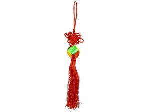 Traditional Chinese Knot Fringed Handcraft Ball Shape Hanger Ornament 10.6" Long Traditional Chinese Knot Fringed Handcraft Ball Shape Hanger Ornament 10.6" Long
