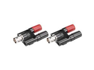Unique Bargains 2 Pcs BNC Female to Dual 4mm Banana Female Jack Socket Binding Post Connector Unique Bargains 2 Pcs BNC Female to Dual 4mm Banana Female Jack Socket Binding Post Connector