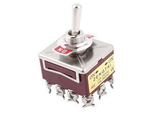 AC 15A/250V 10A/380V 2 Way On/On 4 Pole Double Throw 4PDT Toggle Switch AC 15A/250V 10A/380V 2 Way On/On 4 Pole Double Throw 4PDT Toggle Switch