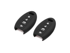 2pcs 4 Button Rubber Car Remote Key Cover Case Protective Black for Infiniti 2pcs 4 Button Rubber Car Remote Key Cover Case Protective Black for Infiniti
