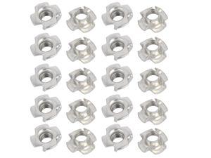 M8 X 18MM  FOUR PRONGED T NUTS CAPTIVE THREADED INSERTS FOR WOOD FURNITURE 