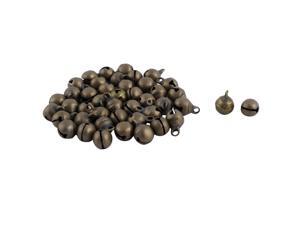 Metal Christmas Decor Jewelry Finding Jingle Bell Bronze Tone 6mm Dia 40 Pcs