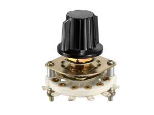 1P5T 1 Pole 5 Position 1 Deck Band Channel Rotary Switch Selector with Knob 1P5T 1 Pole 5 Position 1 Deck Band Channel Rotary Switch Selector with Knob