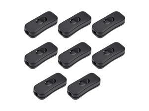 Inline Cord Switch AC 250V 2A 500W SPST On/Off Rocker Switch Table Lamp Desk Light Switch, Black (Pack of 8) Inline Cord Switch AC 250V 2A 500W SPST On/Off Rocker Switch Table Lamp Desk Light Switch, Black (Pack of 8)