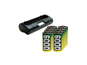 8 Bay LCD Maha Powerex Battery Charger + 8 C AccuPower NiMH Batteries (6000 mAh) 8 Bay LCD Maha Powerex Battery Charger + 8 C AccuPower NiMH Batteries (6000 mAh)