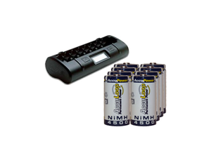 8 Bay LCD Maha Powerex Battery Charger + 8 C NiMH AccuPower AccuLoop Batteries (4500 mAh) 8 Bay LCD Maha Powerex Battery Charger + 8 C NiMH AccuPower AccuLoop Batteries (4500 mAh)