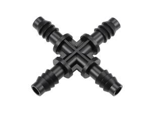 Barb Drip Pipe Connector 8/12 Hose Fitting 4 Way for Garden Agricultural Irrigation System, Plastic 15pcs Barb Drip Pipe Connector 8/12 Hose Fitting 4 Way for Garden Agricultural Irrigation System, Plastic 15pcs