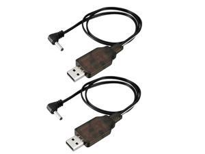 2pcs USB Charging Cable 3.5mm DC Elbow for RC 6 V 250mA Ni-MH Ni-CD Battery 2pcs USB Charging Cable 3.5mm DC Elbow for RC 6 V 250mA Ni-MH Ni-CD Battery