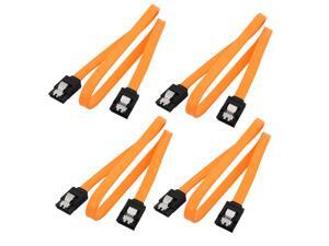 4pcs SATA 7 Pin Female to Female HDD Flat Extension Cable Yellow 50cm Length 4pcs SATA 7 Pin Female to Female HDD Flat Extension Cable Yellow 50cm Length