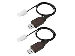 2pcs L6.2-2P USB Power Charging Cable for RC Car 4.8 V 250mA Ni-MH Ni-CD Battery 2pcs L6.2-2P USB Power Charging Cable for RC Car 4.8 V 250mA Ni-MH Ni-CD Battery