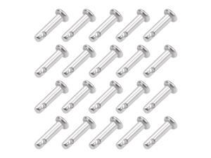 Single Hole Clevis Pins 3mm x 10mm Flat Head 304 Stainless Steel Pin 20Pcs 