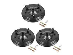 Retro Light Canopy Kit with 3 Hooks, Vintage Chandelier Ceiling Plate, for Light Fitting Accessory DIY, 160mm 6.3Inch Black 3Pcs Retro Light Canopy Kit with 3 Hooks, Vintage Chandelier Ceiling Plate, for Light Fitting Accessory DIY, 160mm 6.3Inch Black 3Pcs