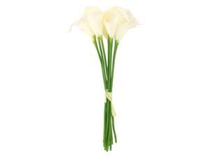 Bridal Wedding Party Decor Calla Lily Artificial Flowers Bouquet White 10 Pcs Bridal Wedding Party Decor Calla Lily Artificial Flowers Bouquet White 10 Pcs