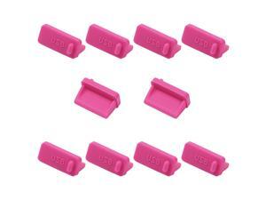 10 PCS Silicone Cellphone PC Female USB Port Cover Cap Anti Dust Protector Red 10 PCS Silicone Cellphone PC Female USB Port Cover Cap Anti Dust Protector Red