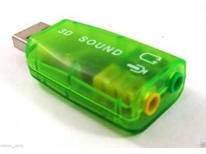 External USB 2.0 to 3D Virtual Audio Sound Card Adapter Converter 5.1 CH