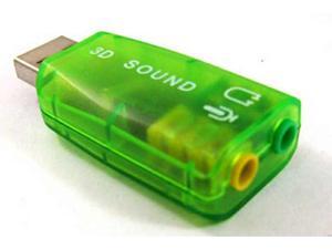 Black External USB 2.0 to 3D Virtual Audio Sound Card Adapter Converter 5.1 CH