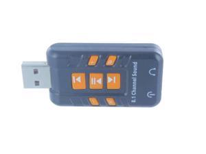 New Black USB External 8.1 Channel 3D Virtual Audio Sound Card Adapter PC