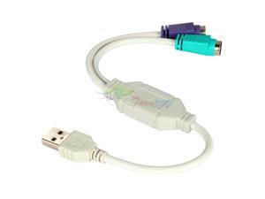 New USB Type A Male to PS/2 PS2 Female Cable Keyboard Mouse Adapter Converter