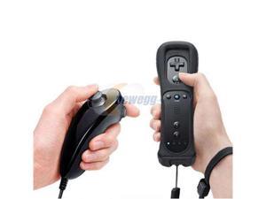 Black Wii Remote+Nunchuk Controller for Nintendo Wii + Case Black Wii Remote+Nunchuk Controller for Nintendo Wii + Case