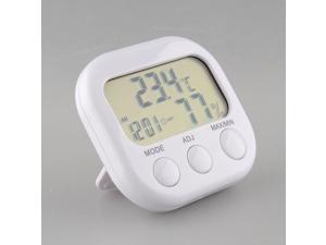 Digital Thermometer Humidity Meter Air Temperature Moisture Clock TA638