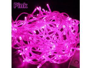 Waterproof 100LED 10M String Fairy Lights for Christmas Wedding Xmas Party Pink 110V