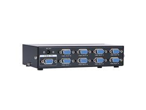 8 Port VGA Video Splitter 1 Input 8 Output 1 PC Computer Host Display on 8 Monitors Synchronously MT-3508