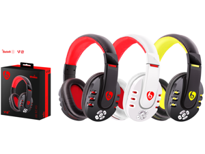 OVLENG V8 Wireless Bluetooth Stereo Earphone Headset Music Gaming Headphone with Mic——Black RED OVLENG V8 Wireless Bluetooth Stereo Earphone Headset Music Gaming Headphone with Mic——Black RED