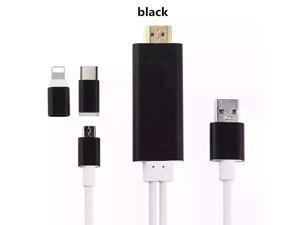HDMI HDTV Cable for lightning 8 pin Micro Type-c USB to HDMI HD1080P For iPhone samsung letv android Adapter AV Support TV cable