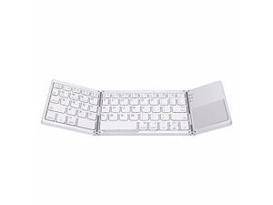 Ultra Light Mini 63 Keys Bluetooth 3.0 Folding Pocket Keyboard Touchpad with Three Layers for Windows iOS Android