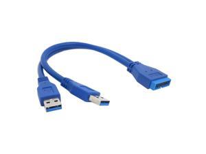 Dual USB 3.0 A male to 20 Pin Male Header Motherboard Extension Adapter Cable Dual USB 3.0 A male to 20 Pin Male Header Motherboard Extension Adapter Cable