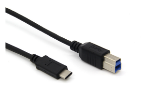 3ft Black USB-C 3.0 Type C to USB Type B M/M up to 5Gbps Cable MacBook 12" Printer Scanner