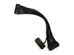 24 Pin Dual Power Supply Adapter Cable For PC ATX Motherboard Add On Second Power Supply