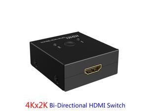 2 Port Bi-Directional HDMI Switch 1x2 2x1 4Kx2K Mini Video Selector Audio and video synchronization for PC TV Box Xbox PS4  support DTS-HD/DOLBY-TRUEHD/DTS/DOLBY-AC3/DSD