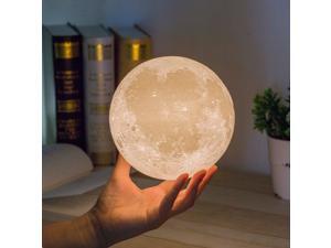 Moon Lunar LED USB Rechargeable Night Light Stand Lamp Touch Sensor Moon Light 3D Printing