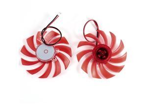 2 Pcs 75mm 2pin Red Plastic VGA Video Card Cooling Fan Cooler for PC Computer 2 Pcs 75mm 2pin Red Plastic VGA Video Card Cooling Fan Cooler for PC Computer