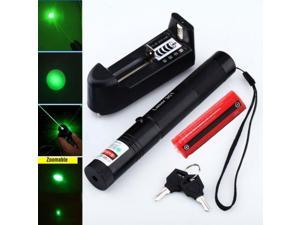 Military 301 Green Laser Pointer Pen powerful Visible Beam+18650 Battery+Charger