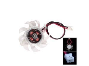 2 Pcs 35mm 2Pin Connector PC Clear Plastic VGA Video Card Cooling Fan 2 Pcs 35mm 2Pin Connector PC Clear Plastic VGA Video Card Cooling Fan
