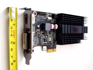 1GB Low Profile Half Height Size Length Single Slot PCIe x1 Video Graphics Card