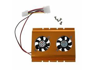3.5" Hard Drive Disk HDD 4 Pin Cooling Dual Fan Cooler Radiator PC SATA IDE 3.5" Hard Drive Disk HDD 4 Pin Cooling Dual Fan Cooler Radiator PC SATA IDE