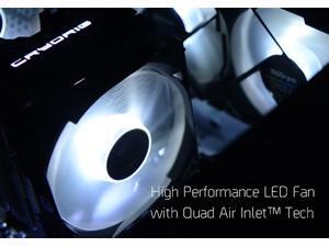 Cryorig CR-QFLC QF120 Performance White LED PWM (600-2200 RPM) Fan - 120mm Cryorig CR-QFLC QF120 Performance White LED PWM (600-2200 RPM) Fan - 120mm