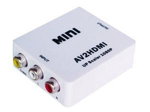 RCA AV to HDMI Converter Adapter Mini Composite CVBS to HDMI AV2HDMI Converter in Retail Package 1080P RCA AV to HDMI Converter Adapter Mini Composite CVBS to HDMI AV2HDMI Converter in Retail Package 1080P