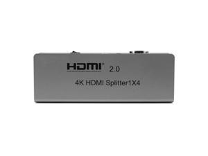 NEW 1X4 HDMI 2.0 splitter 4K (HDMI 2.0,HDCP2.2 ,4K,IR extension, EDID mangement, RS232)Not fit amplifier UK (Intl)
