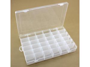 36-Grid Adjustable Dividers Clear Plastic Jewelry Box Organizer Storage Container 36-Grid Adjustable Dividers Clear Plastic Jewelry Box Organizer Storage Container