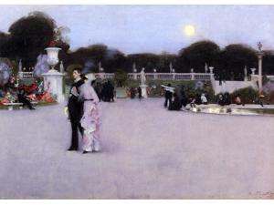 John Singer Sargent In the Luxembourg Garden - 16" x 24" Premium Canvas Print John Singer Sargent In the Luxembourg Garden - 16" x 24" Premium Canvas Print