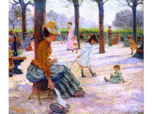 Claude-Emil Schuffenecker A Square at Luxembourg Park - 16" x 20" Premium Canvas Print Claude-Emil Schuffenecker A Square at Luxembourg Park - 16" x 20" Premium Canvas Print