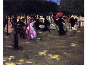 Frederick Carl Frieseke Luxembourg Gardens - 16" x 20" Premium Canvas Print Frederick Carl Frieseke Luxembourg Gardens - 16" x 20" Premium Canvas Print