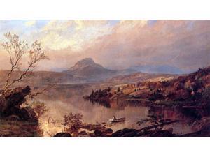 Jasper Francis Cropsey Wickham Pond and Sugar Loaf Mountain, Orange County - 14" x 28" Premium Canvas Print