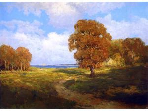 Julian Onderdonk Glimpse of the Sea, Long Island - 16" x 24" Premium Canvas Print