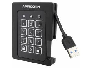 4TB Apricorn Aegis Padlock USB3.0 External Solid State Drive - Black
